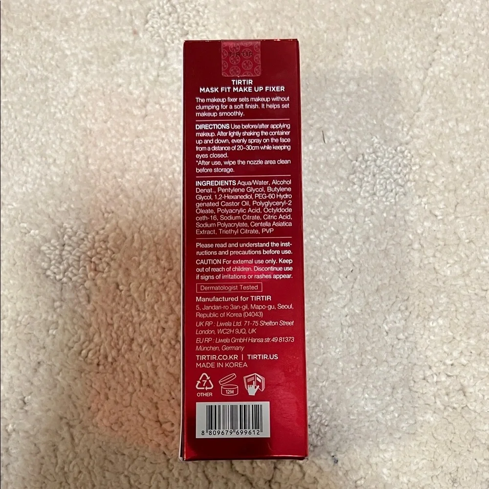 New in Box Tirtir Mask Fit Make Up Fixer - Long lasting blurring effect 2.70oz